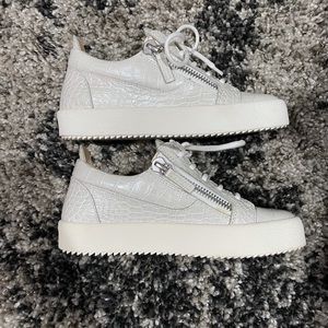 Giuseppe Zanotti Pearl Snakeskin Sneakers